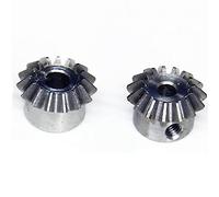 Xuulan Engranajes cónicos Engranaje cónico de acero y latón de 0,8 M, 15T, engranaje cónico 1:1, 3mm, 4mm, 5mm, 6mm, 6,35mm, módulo 0,8, engranaje cónico espiral de 15 dientes, tornillo M3 (Color : 4