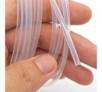 Xuulan Tubo FEP F46 5 metros PTFE 1/8" 1/4" 3/8" 1/2" OD 1,6 mm a 29 mm x ID 0,8 mm a 25 mm Transparente(6.35x4.35mm)