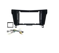 XUVODG Kit Montaje Panel Autoradio Panel Salpicadero Coche 9 Pulgadas Montaje Audio Tablero Adaptador Marco Radio para 2din para Nissan para Qashqai para X-Trail 2015-2018(Frame canbus Cable)