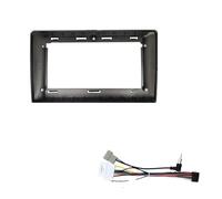 XUVODG Kit Montaje Panel Autoradio para Nissan para Tiida 2005-2010 9 Pulgadas Manual AC Auto 2Din Coche Interior Estéreo Android Marco Fascia Cable Vídeo Arnés Panel(C)