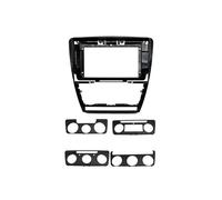 XUVODG Kit Montaje Panel Autoradio para Skoda para Octavia Mk2 para A5 2004-2014 DVD Coche Android Radio Fascia Marco 10 Pulgadas 2DIN Panel Arnés Cables Adaptador Cable(Only Frame-2)