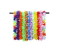 XUWEWI 24/48 piezas de lei flores hawaianas, decoraciones for fiestas, collar tropicales multicolor, suministros for playa verano Para Fiestas(24pcs)