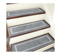 XUWEWI Alfombras para Escalera 15 Alfombrillas Antideslizantes Suaves for escaleras de 71 x 23 cm for Interiores, for escalones Madera(Grey)