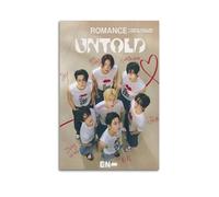 XUWSEWNE Enhypen ROMANCE UNTOLD(1) Pósteres vintage para pared, lienzo, estético, póster de música y películas, pintura decorativa para sala de estar, dormitorio, 40 x 60 cm, estilo sin marco