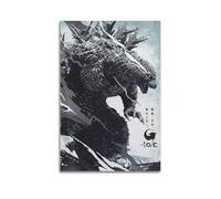 XUWSEWNE Godzilla - Pósteres vintage para pared, lienzo, estético, póster de música y películas, pintura decorativa para sala de estar, dormitorio, 50 x 75 cm, estilo sin marco