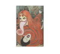 XUWSEWNE Junji Ito Pósteres vintage para pared, lienzo, estético, póster de música y películas, pintura decorativa para sala de estar, dormitorio, 30 x 45 cm