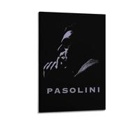 XUWSEWNE Pasolini Posters - Lienzo decorativo vintage para pared, diseño de música y películas, pintura decorativa para sala de estar, dormitorio, 60 x 90 cm, estilo marco
