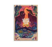 XUWSEWNE Póster estético de The Land Before Time para pared, diseño vintage de música y películas, pintura decorativa para sala de estar, dormitorio, 30 x 45 cm, estilo sin marco