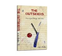 XUWSEWNE Póster estético de The Outsiders para pared, diseño vintage de música y películas, pintura decorativa para sala de estar, dormitorio, 30 x 45 cm, estilo marco
