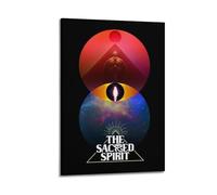 XUWSEWNE Póster estético de The Sacred Spirit para pared, diseño vintage de música y películas, pintura decorativa para sala de estar, dormitorio, 50 x 75 cm, estilo marco