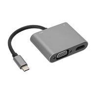 XUXHOU Adaptador de Concentración de Aluminio ALUMINUS ALEAY Tipo-C con Interfaces USB VGA para Silver Electronics de Computador