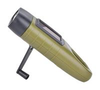 XUXHOU AT5503 Linterna de Manivela Linterna Solar de Plástico ABS 3 LED 3.6V 40mAh Antorcha de Emergencia Portátil para Acampar Senderismo Escalada Uso de Cortes de Energía (ejercito verde)