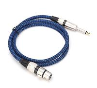 XUXHOU Cable de 6,5 TS a 6,35 Mm Cable OFC de Cobre Libre de Oxígeno de Audio de Alta Fidelidad con Doble Blindaje para Mezclador Micrófono Estudio Rendimiento en Vivo (1 m/3,3 pies)