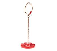 XUXHOU Columpio de Disco Resistente, Asiento de Columpio de Plástico con Cuerda de PE para Patio de Juegos Al Aire y de Patio Trasero para Niños (Rojo)
