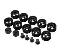 XUXHOU Cubo de Rueda de Metal de Aleación de Aluminio Llantas de Coche RC Livianas para Vehículos RC Escala WPL B24 B36 1/16 con Diseño Duradero Mecanizado CNC de Alta Precisión (Black)