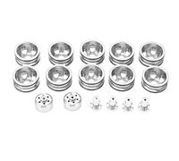 XUXHOU Cubo de Rueda de Metal de Aleación de Aluminio Llantas de Coche RC Livianas para Vehículos RC Escala WPL B24 B36 1/16 con Diseño Duradero Mecanizado CNC de Alta Precisión (Silver)