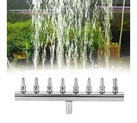 XUXHOU Distribuidor Divisor de Tanque de Peces de Acero Inoxidable, Válvula de Control de Vía Conveniente de 12 Vías para Circulación de Oxígeno del Acuario (Divisor de 8 Cabezas)