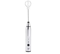 XUXHOU Espumador de Leche y Batidor de Huevos Eléctrico Recargable con 3 Configuraciones de Velocidad para Café y Latte Art Herramientas de Cocina Plata 1 Unidad (SILVER)