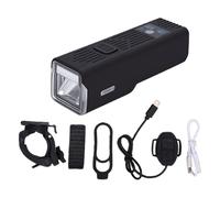 XUXHOU Faro de Bicicleta, LED de Alto Brillo Mejorado, Carga USB, Pantalla Digital IPX4 ABS con Indicador de Estado de Batería para Ciclismo de Emergencia Al Aire