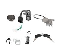 XUXHOU Juego de Cerradura de Encendido para Scooter, Conector de 5 Pines, | Tapa del tanque de y llave del asiento, ajuste para ciclomotor GY6 50 y 150, compatibilidad con el modelo Jonway Roketa