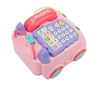 XUXHOU Juguete Telefónico para Bebés, Teléfono Fijo Simulado de Dibujos Animados con Música y Juegos de Educación Temprana para Niños Pequeños Mayores de 18 Meses, Desarrolle la