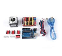 XUXHOU Kit Controller Shield CNC con motor Triver Pinper NEMA 17, compatible con GRB 0.8C, apto para aficionados y ventiladores de impresión 3D