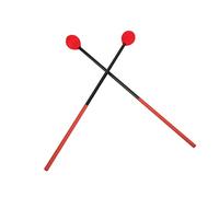 XUXHOU Mazos de Marimba de Fibra de Carbono, Cabeza Redonda de Dureza Media para Instrumentos de Percusión de bajo con Hilo de Algodón para un Sonido Claro (cabeza roja)