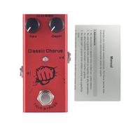 XUXHOU Pedal de Efectos de Guitarra, Pedal de Coro Clásico con True Bypass, Perilla de Controles de Profundidad de Velocidad, Potencia DC 9V, para Guitarra Eléctrica