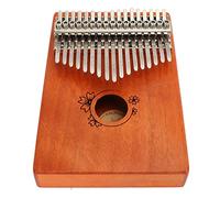 XUXHOU Piano de Pulgar de 17 Teclas Kalimba Patrón Floral de Caoba Piano de Dedo Portátil con Apariencia Plana Textura Clara para Principiantes Tocar Fácilmente