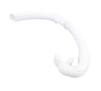 XUXHOU Snorkel de Apnea, Snorkel Plegable de Silicona, Enrollable con Tubo de Respiración de Gran Diámetro, para Entrenamiento de Natación, Buceo, Apnea, Pesca Submarina (White)