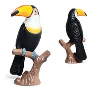 XUXHOU Tucán Realista Modelo de Animal, Juguete de Plástico Realista para | Material ABS Seguro, Detalles Pintados a Mano, Tamaño Pequeño 2.4 X 1.6 X 3.7 Pulgadas, Adecuado para Decoración del Hogar