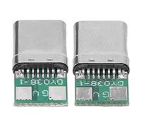 XUXHOU USB C Tablero de Ruptura Duración Tipo de Carga Rápida C Adaptador Masculino para la Computadora Portátil de Tableta de Teléfono 2 PCS (Tipo C Macho 20V)