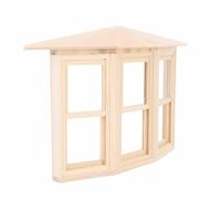 XUXHOU Ventana de Casa de Muñecas a Escala 1:12, Ventana de Madera de