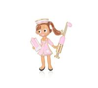 XUXINYCS 3 broches creativos para médico, enfermera, mochila, baratijas, microscopio, insignia en forma de corazón, broche de solapa, Medium, esmaltado, Ágata