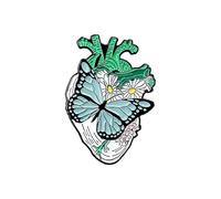 XUXINYCS 3 pines esmaltados anatómicos retro divertidos con forma de corazón, broche de anatomía, pines de neurología de corazón para médico y enfermera, pin de solapa para bolsas, Medium, Metal