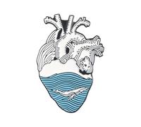 XUXINYCS 3 pines esmaltados anatómicos retro divertidos con forma de corazón, broche de anatomía, pines de neurología de corazón para médico y enfermera, pin de solapa para bolsas, Medium, Metal