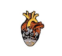 XUXINYCS 3 pines esmaltados anatómicos retro divertidos con forma de corazón, broche de anatomía, pines de neurología de corazón para médico y enfermera, pin de solapa para bolsas, Medium, Metal