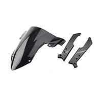 XUXRHMEAN Para 450SR CF 450SR 2022 2023 2024 Modificación De Parabrisas para Motocicleta Carenabris para Motocicleta(Black Gray Bracket)