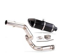 XUXRHMEAN Para Benelli TRK502X Tubo De Conexión Central Del Escape Para Motocicleta Motocicleta Tubo Medio(F)
