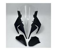 XUXRHMEAN Parabrisas para Motocicleta CFMOTO 450SR 450 SR SRS 2022 2023 2024 Carenabris para Motocicleta(Bright Black White)