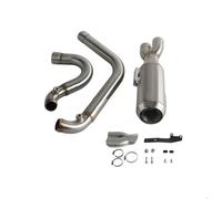 XUXRHMEAN Tubo De Escape Para Motocicleta Harley Dyna Wide Glide FXDWG FXDWGI Custom Super Glide FXD FXDC FXDSE 2 FXDI35 2006-2017 Silenciador Motocicleta Tubo Medio(D)