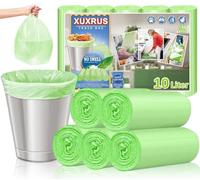 XUXRUS Bolsas de Basura 10L, 150 Uds, Verdes, Resistentes