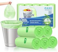 XUXRUS Bolsas De Basura 15L Antifugas Y Antidesgarro, 100 Uds, Verdes