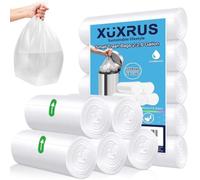 XUXRUS Bolsas de Basura 5 Litros y Bolsa Basura Pequeña Resistentes, Aptas para Baño, Cocina, Dormitorio, Hogar u Oficina (Blancas, 200 Unidades)