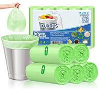 XUXRUS Bolsas de basura de 3 galones, bolsas de basura de cocina de 10 litros, bolsas de basura pequeñas gruesas para revestimientos de baño, dormitorio, oficina, color verde, 120 unidades