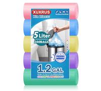 XUXRUS Bolsas de basura de 5 litros, resistentes a roturas, 200 unidades