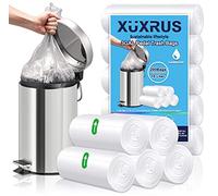 XUXRUS Bolsas de basura pequeñas de 10 litros,200 unidades de bolsas de basura de plástico transparente para cubos de basura para revestimiento de baño, dormitorio,oficina,para 10 litros,transparente