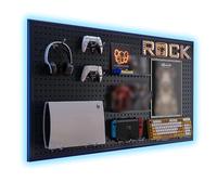 XUZAOJUN Kit Combinado, Placa De Agujero Negro For Sala De Juegos,Estante De Pared,Panel Colgante De Pared For Escritorio De Computadora De Estudio,Caja Organizadora De Juegos(39.4x23.6in)