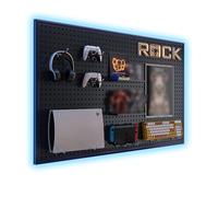 XUZAOJUN Kit Combinado, Placa De Agujero Negro For Sala De Juegos,Estante De Pared,Panel Colgante De Pared For Escritorio De Computadora De Estudio,Caja Organizadora De Juegos(39.4x31.5in)