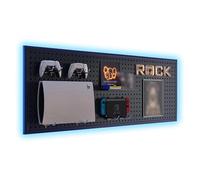 XUZAOJUN Kit Combinado, Placa De Agujero Negro For Sala De Juegos,Estante De Pared,Panel Colgante De Pared For Escritorio De Computadora De Estudio,Caja Organizadora De Juegos(39.4x11.81in)